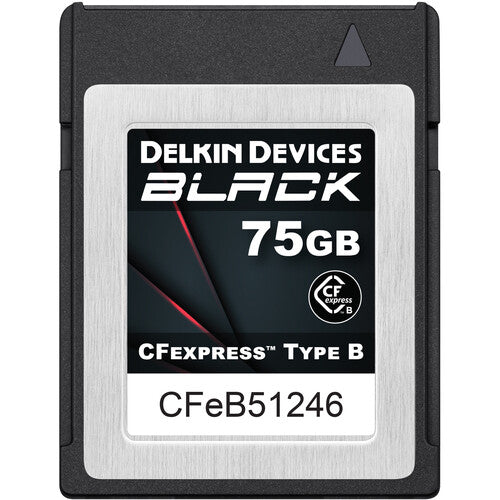 Delkin Devices 75GB BLACK CFexpress Type B Memory Card 1725 MB/s Camera tek
