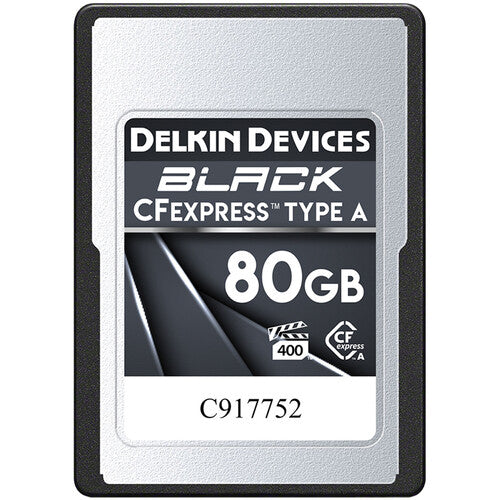 Delkin Devices 80GB BLACK CFexpress Type A Memory Card 880 MB/s Camera tek