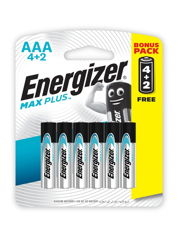 Energizer MAXPLUS AAA – 6 Pack 4+2 Free Camera tek
