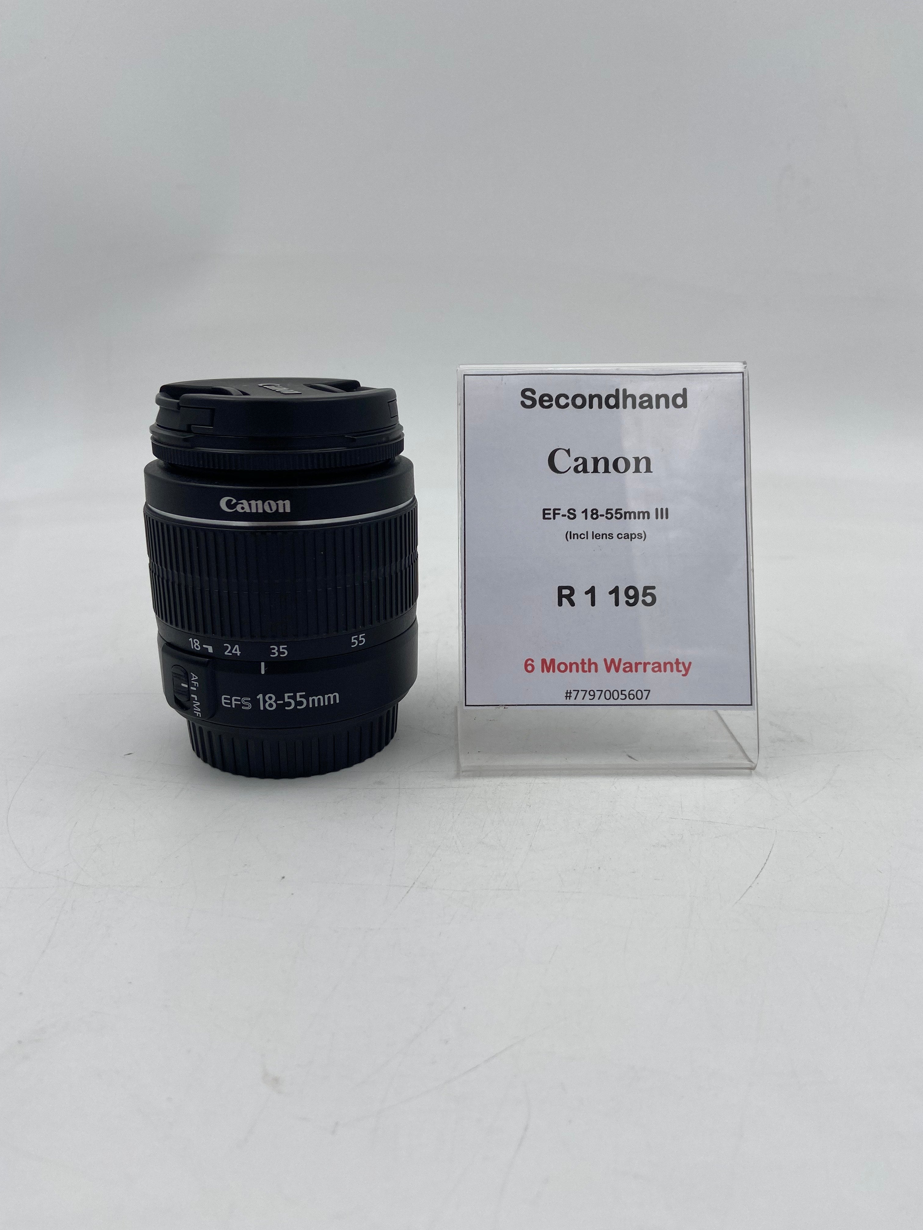 CANON EF-S 18-55MM F3.5-5.6 III - SECOND HAND