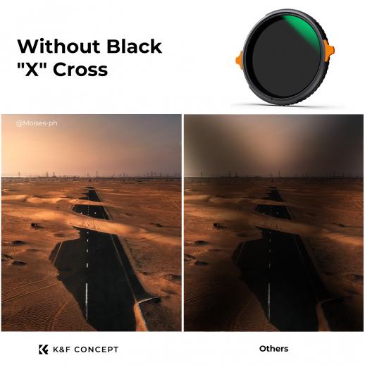 K&F CONCEPT 2-IN-1 CPL AND VARIABLE ND4-ND64 NANO-X SERIES 67MM FILTER