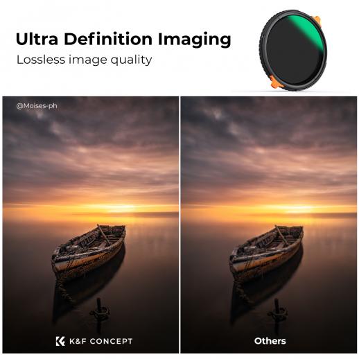 K&F CONCEPT 2-IN-1 CPL AND VARIABLE ND4-ND64 NANO-X SERIES 67MM FILTER