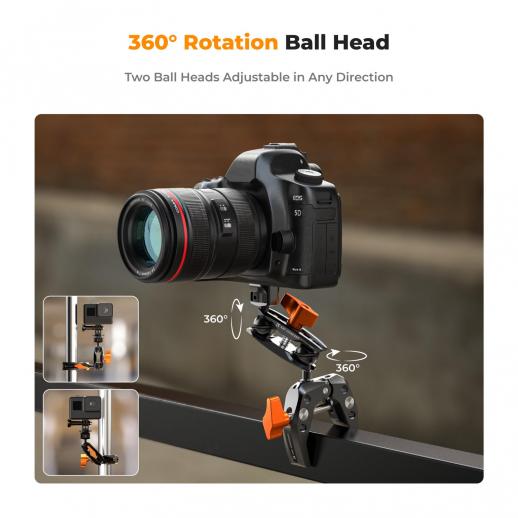 K&F CONCEPT MULTI-FUNCTION SUPER CLAMP MOUNT & MAGIC ARM