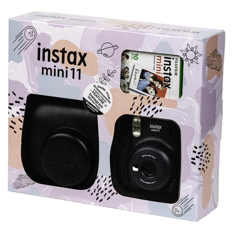 FUJIFILM INSTAX MINI 11 Instant Film Camera Kit Black Camera tek