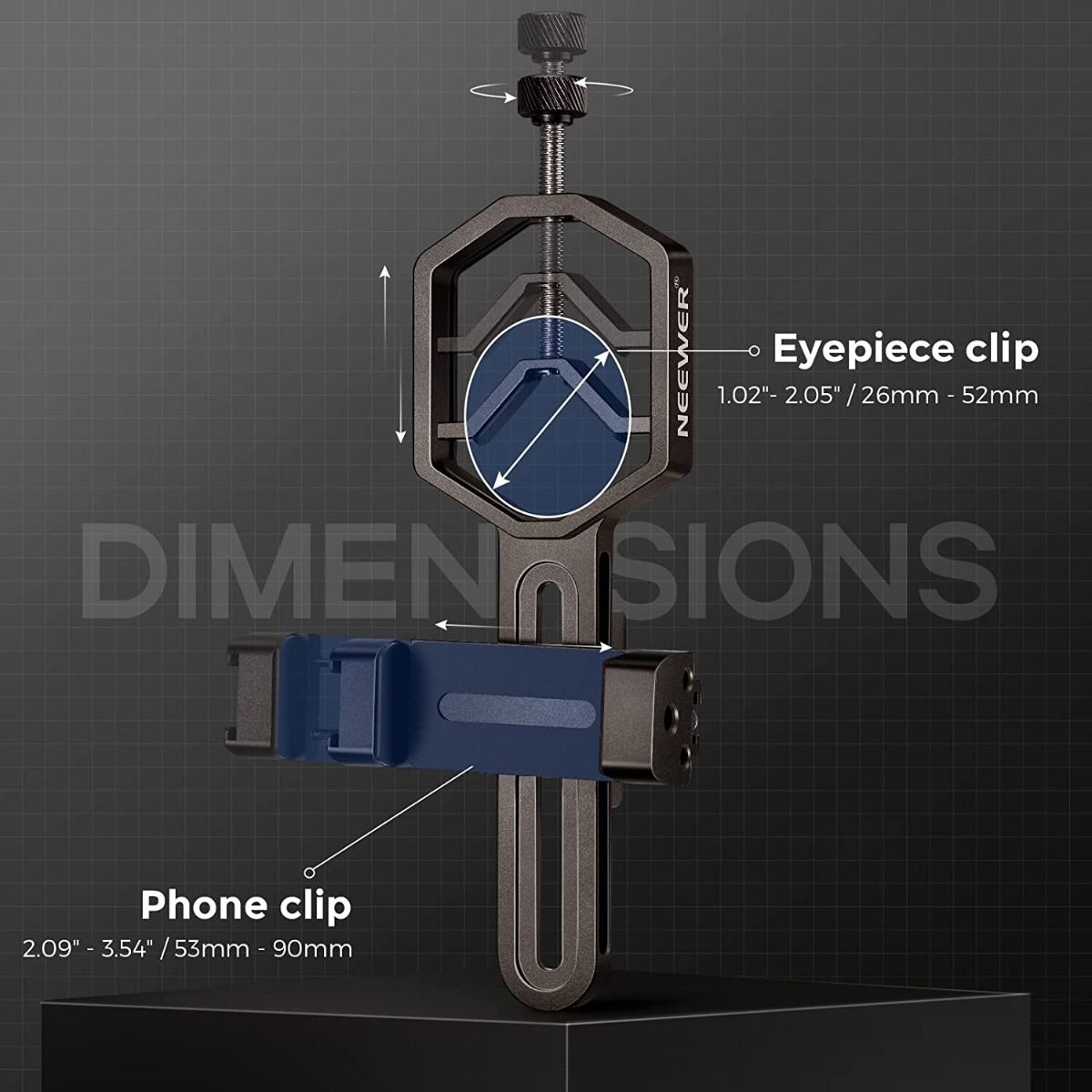 Neewer Telescope Smartphone Adapter Mount (Standard) Camera tek