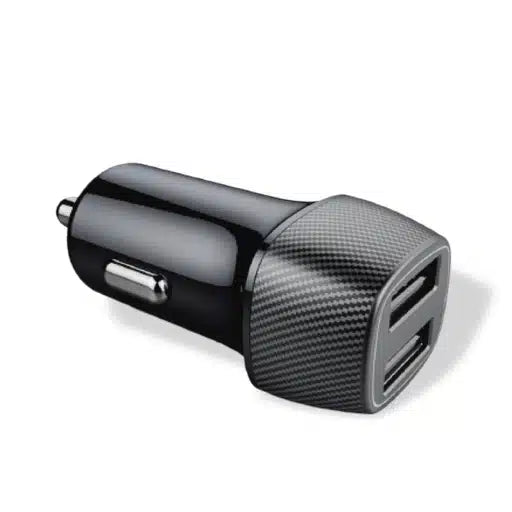 RED-E DUAL USB CAR CHARGER - BLACK