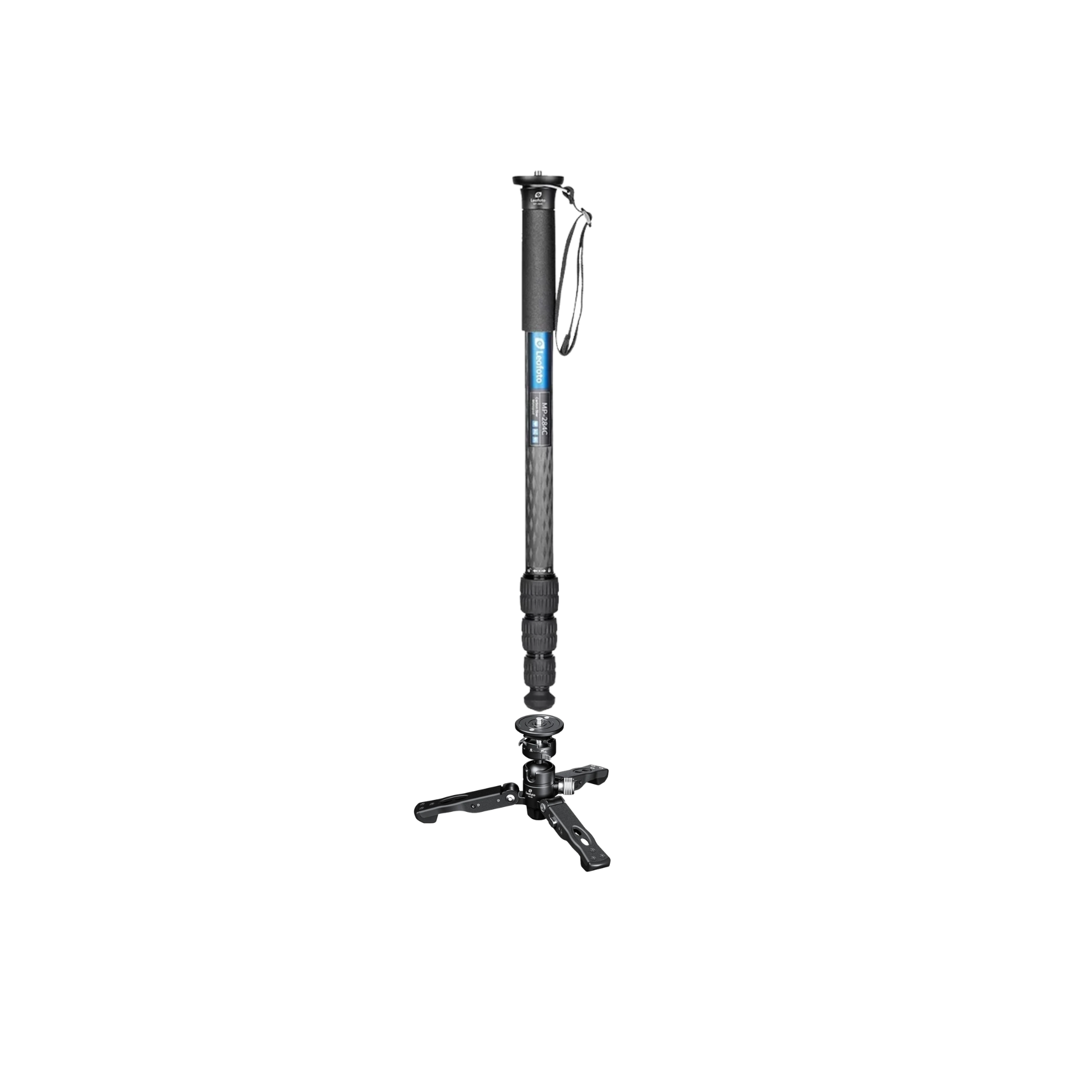 Leofoto MP-284C 4-Section Carbon Fiber Monopod + VD-03 Monopod Support
