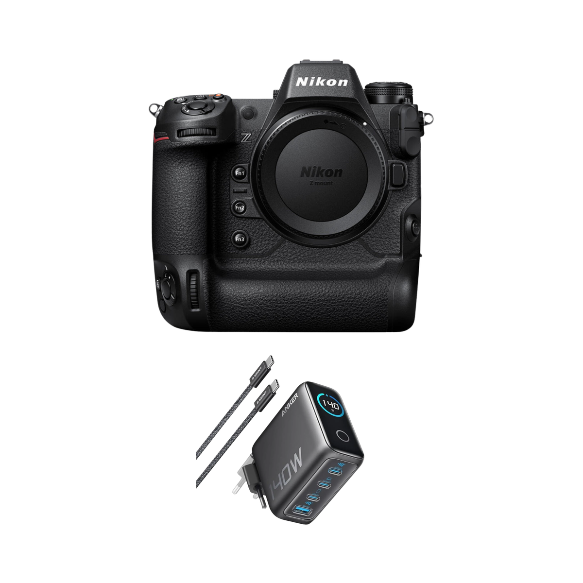 Nikon Z9 Mirrorless Digital Camera (Body Only) + Free Anker 140W 4-Port USB Wall Charger