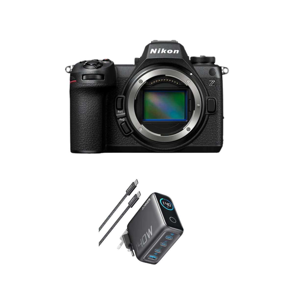 Nikon Z6 III Mirrorless Digital Camera (Body Only) + Anker 140W 4-Port USB Wall Charger