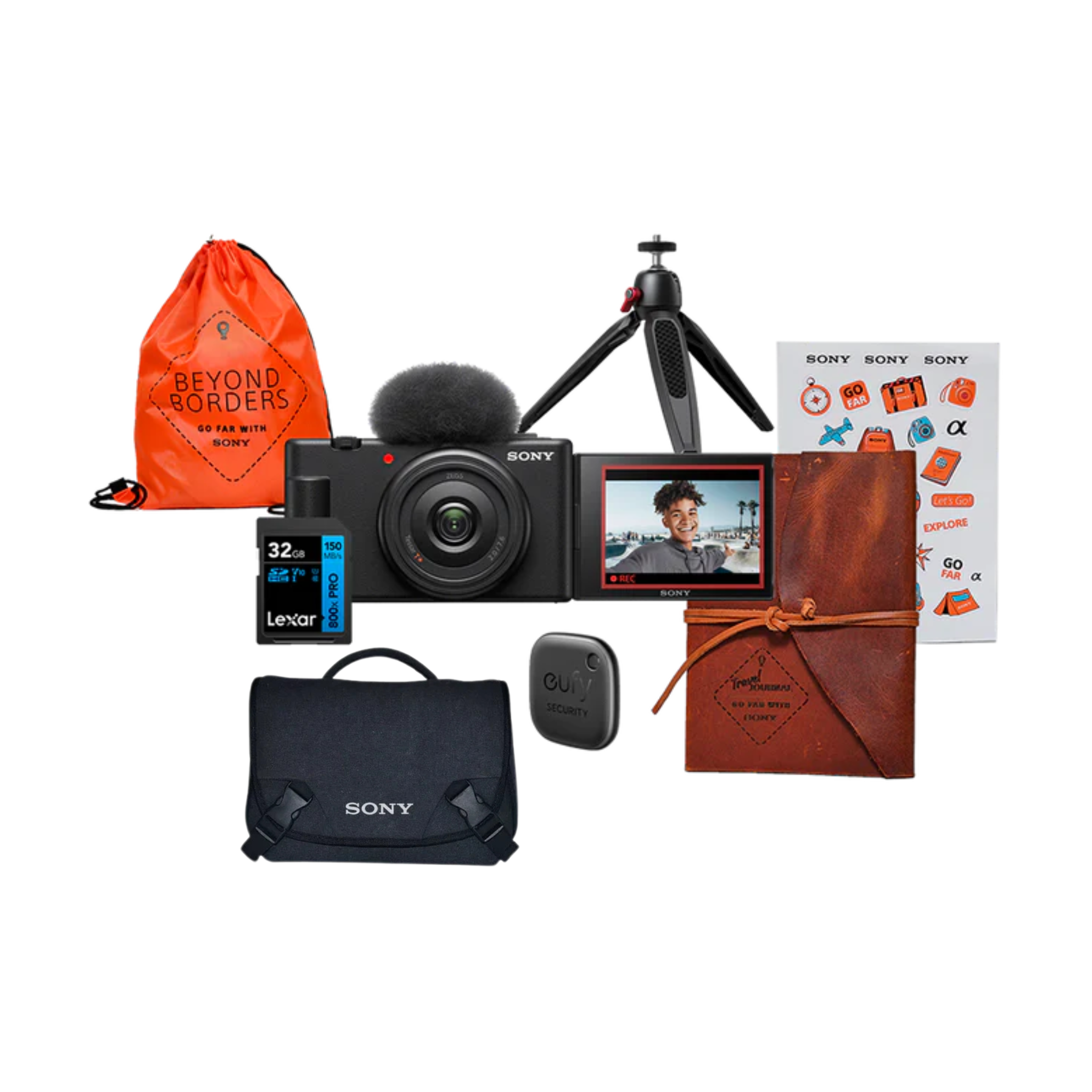 Sony ZV-1F Vlogging Camera (Black) + FREE Beyond Borders Travel Kit