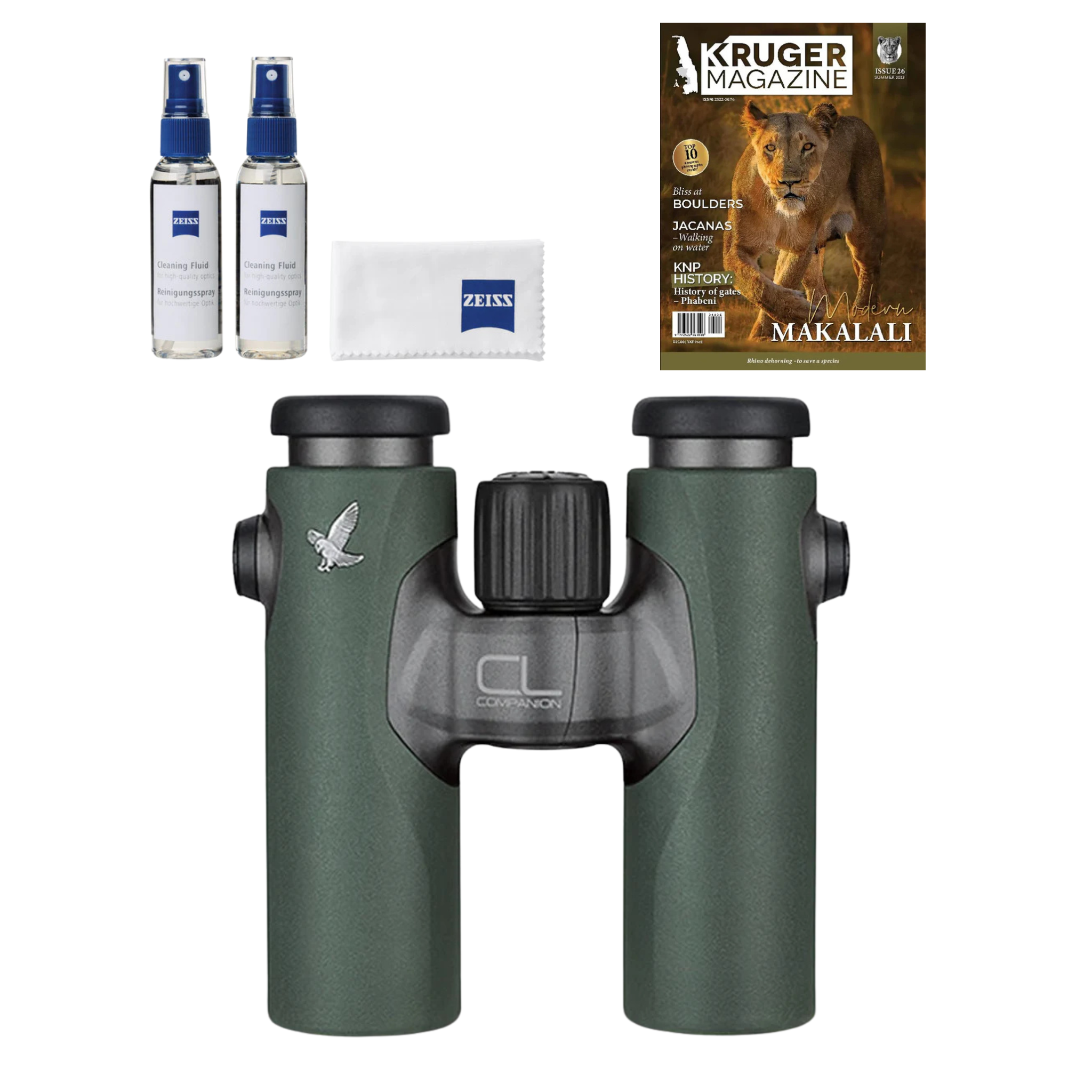 SWAROVSKI CL COMPANION 10X30 - (Green) + FREE ZEISS CLEANING KIT + FREE KRUGER MAG ISSUE 26