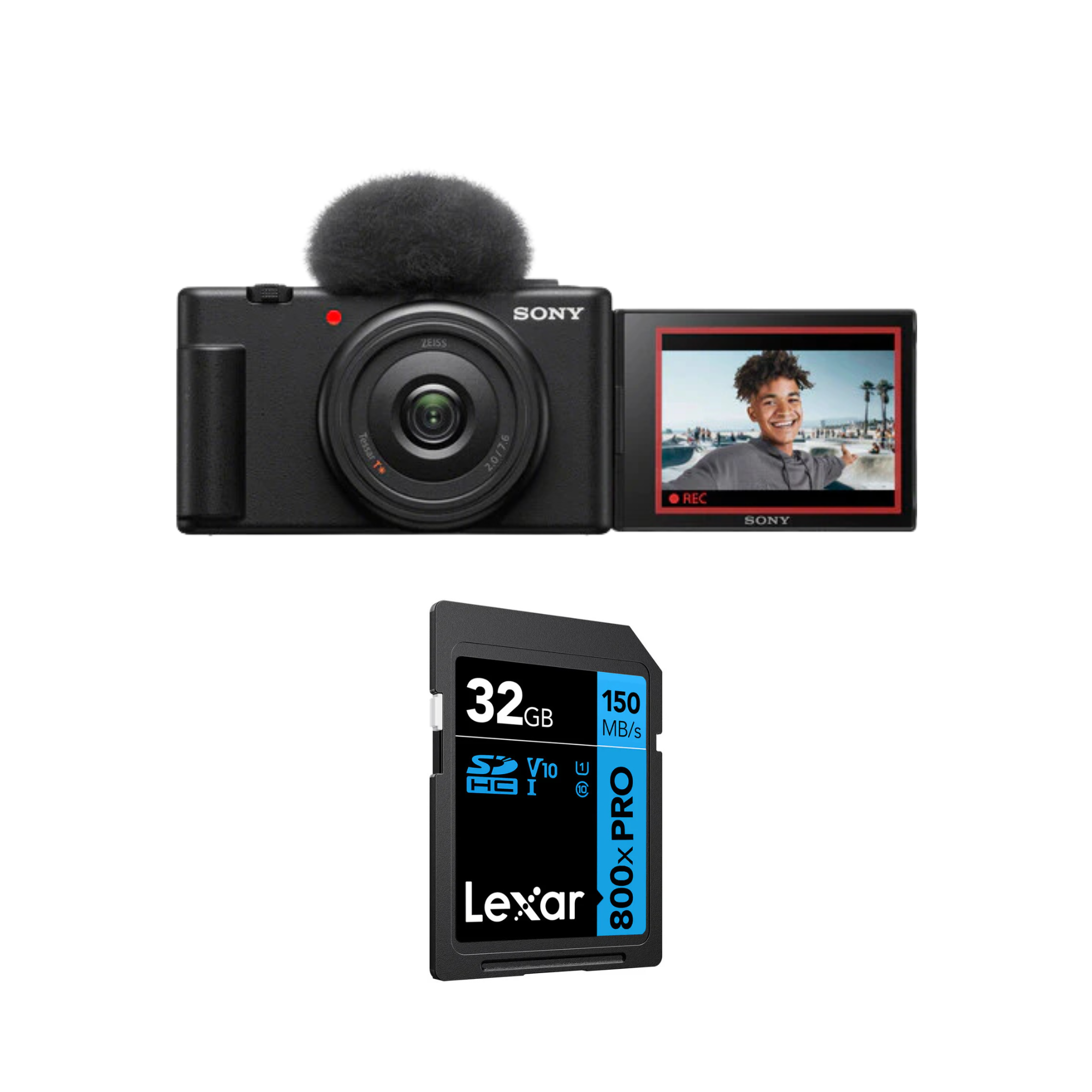 Sony ZV-1F Vlogging Camera (Black) + FREE 32GB LEXAR MEMORY CARD