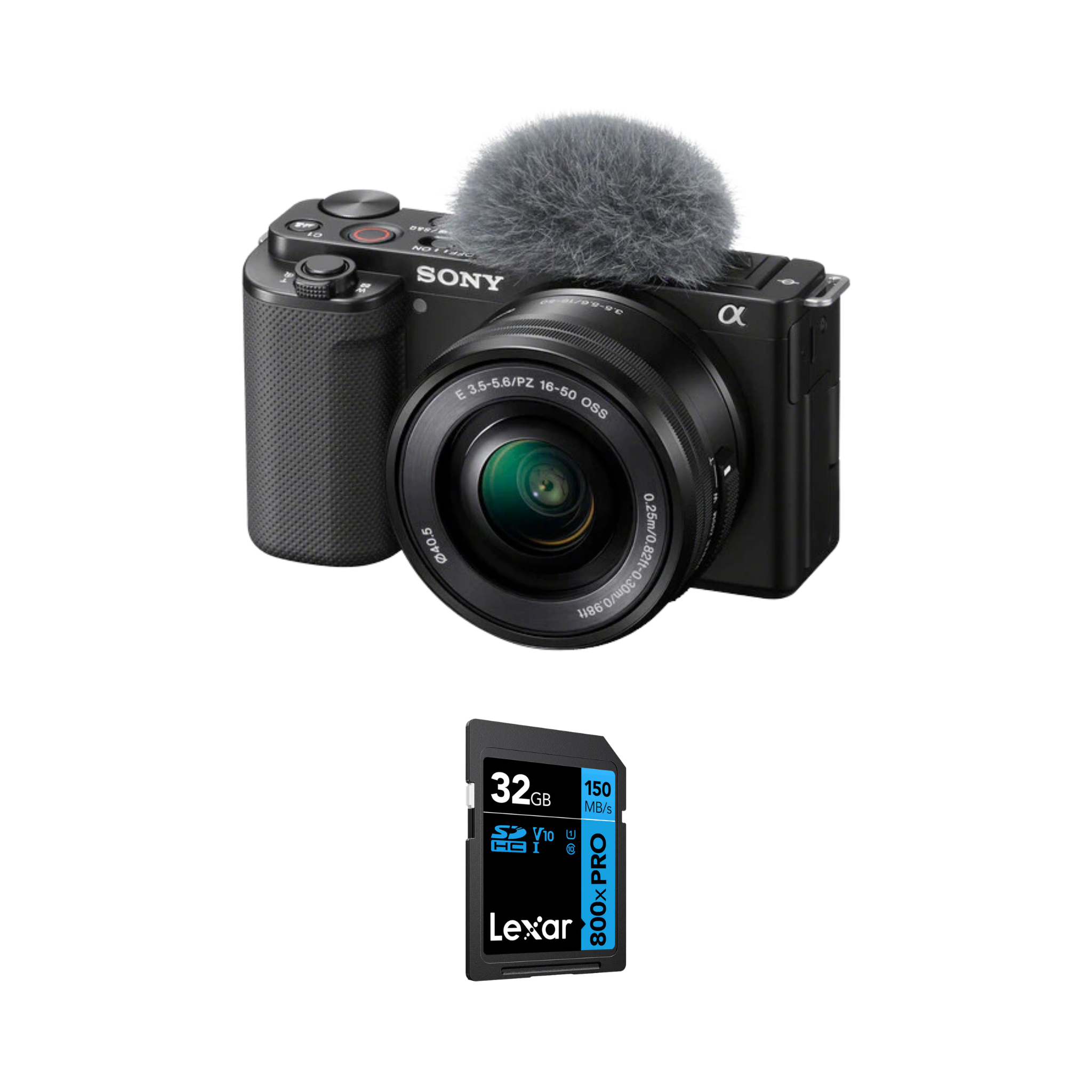 SONY ZV-E10 MIRRORLESS CAMERA + E-PZ 16-50MM II - DEMO + Free Lexar 32GB 800x Pro Memory Card