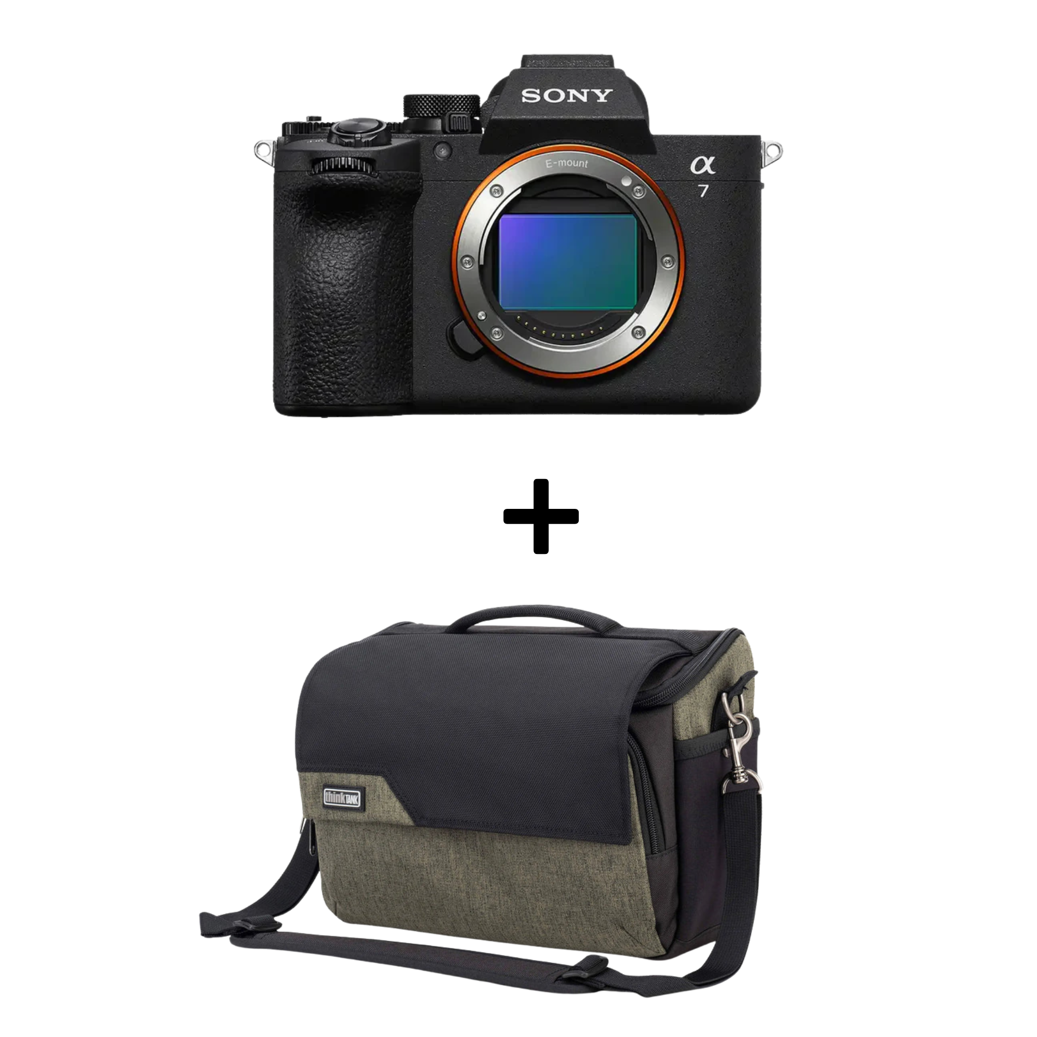 Sony Alpha A7 V Mirrorless Camera Body + THINKTANK MIRRORLESS MOVER 30 V2 - COAST GREEN