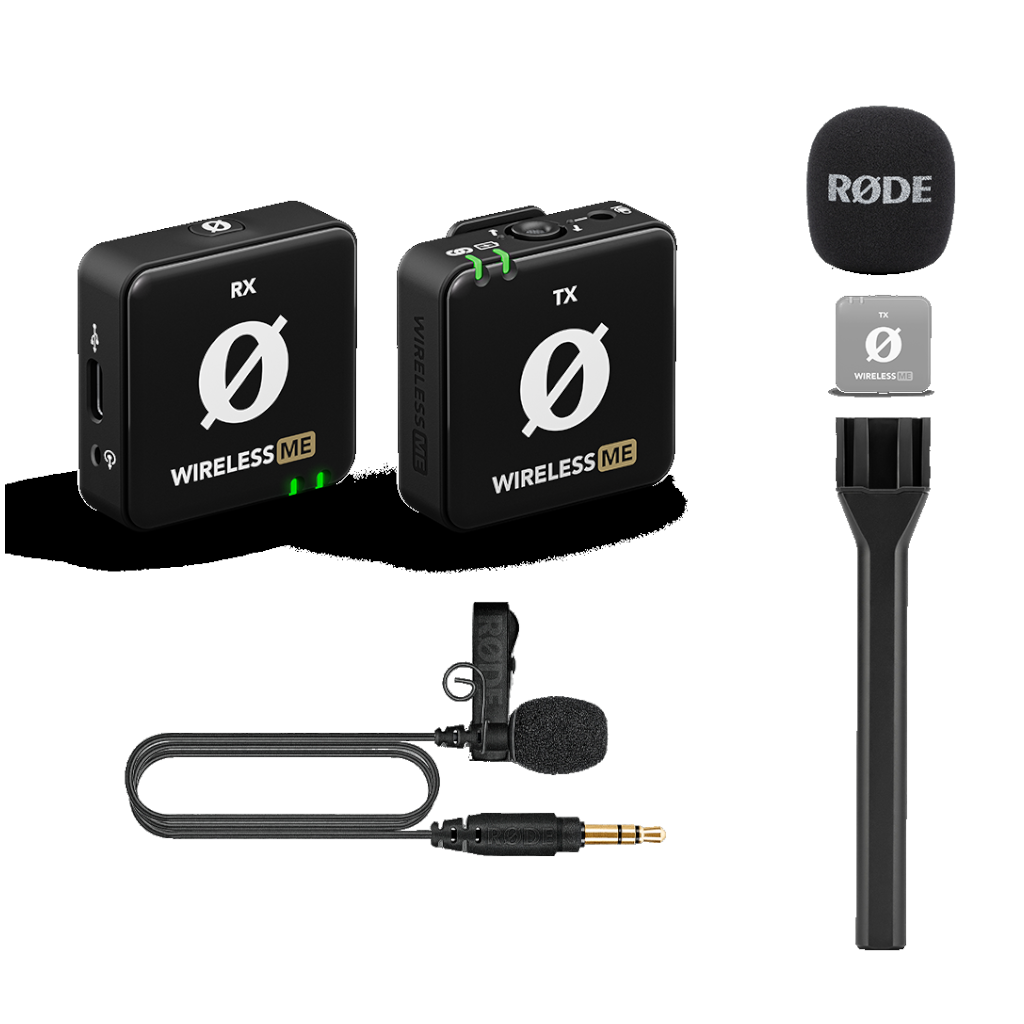 RODE WIRELESS ME MICROPHONE BUNDLE + FREE LAVALIER GO & INTERVIEW GO