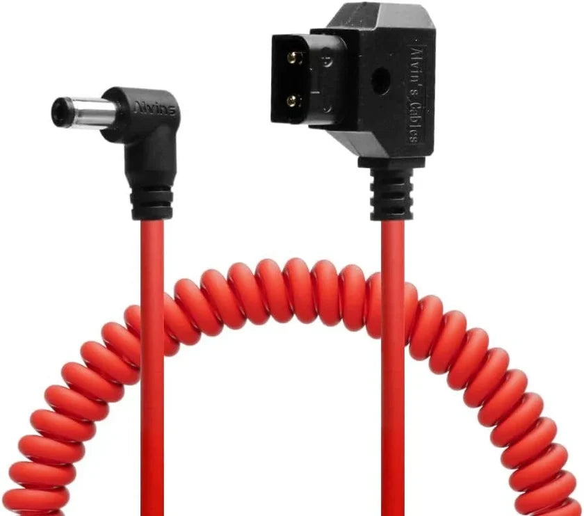 ALVINS CABLES D-TAP TO DC 2.1 COILED CABLE (ATOMOS/BMPCC/SMALLHD)