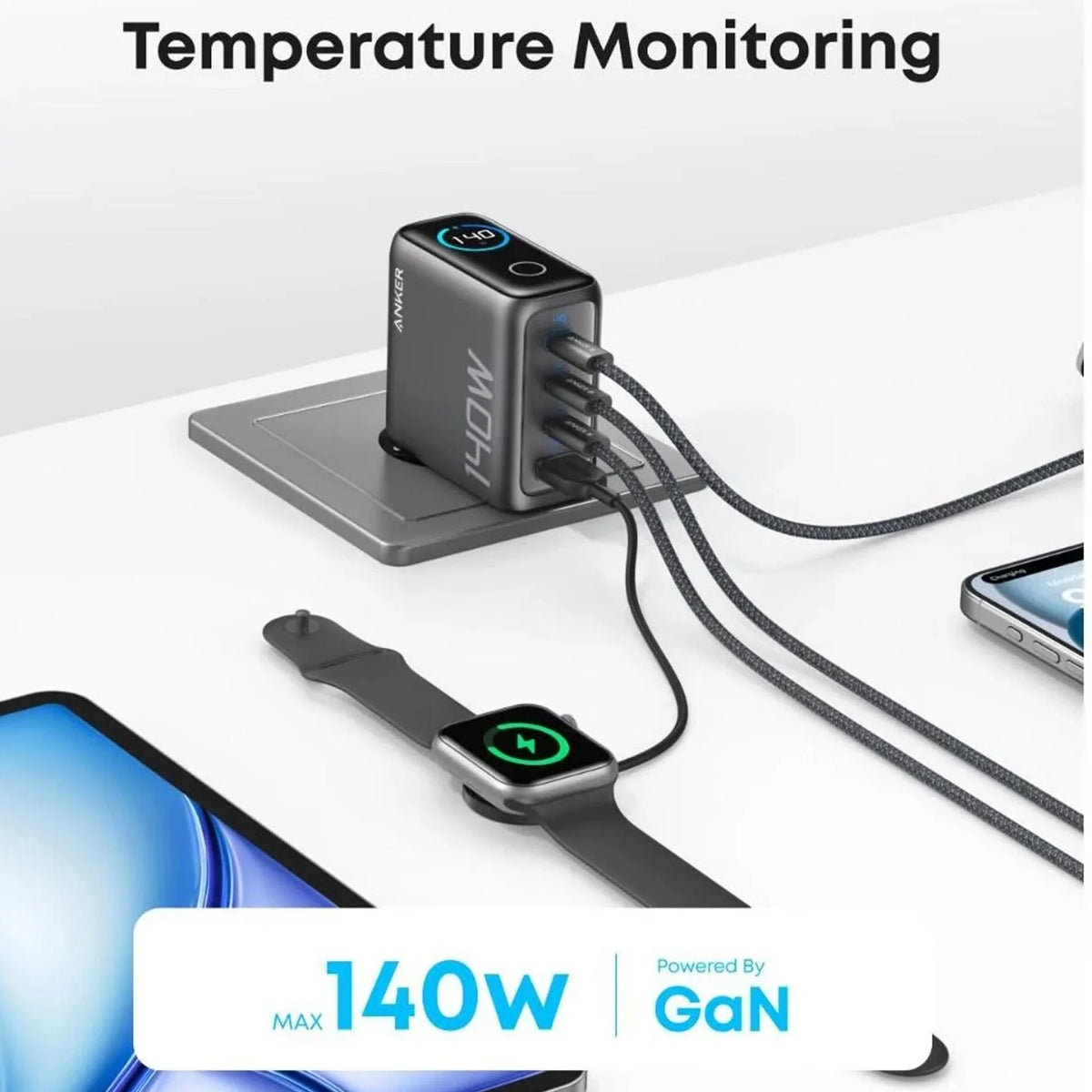 ANKER 4-PORT 140W PD WALL CHARGER Camera tek