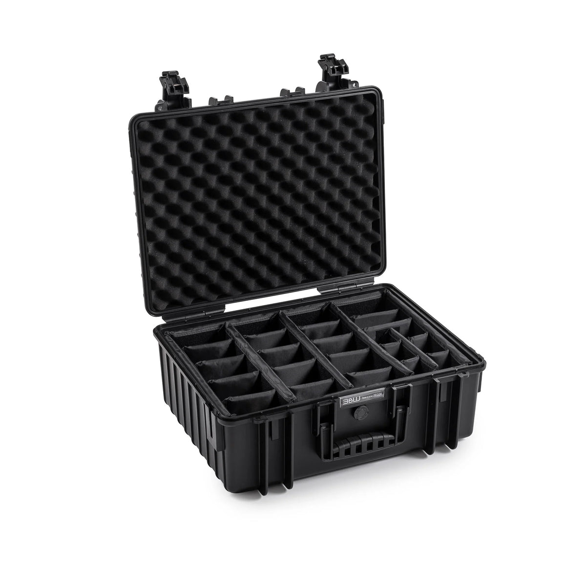 B&W INTERNATIONAL O/D CASE TYPE 6000 W/DIVIDERS BLACK Camera tek