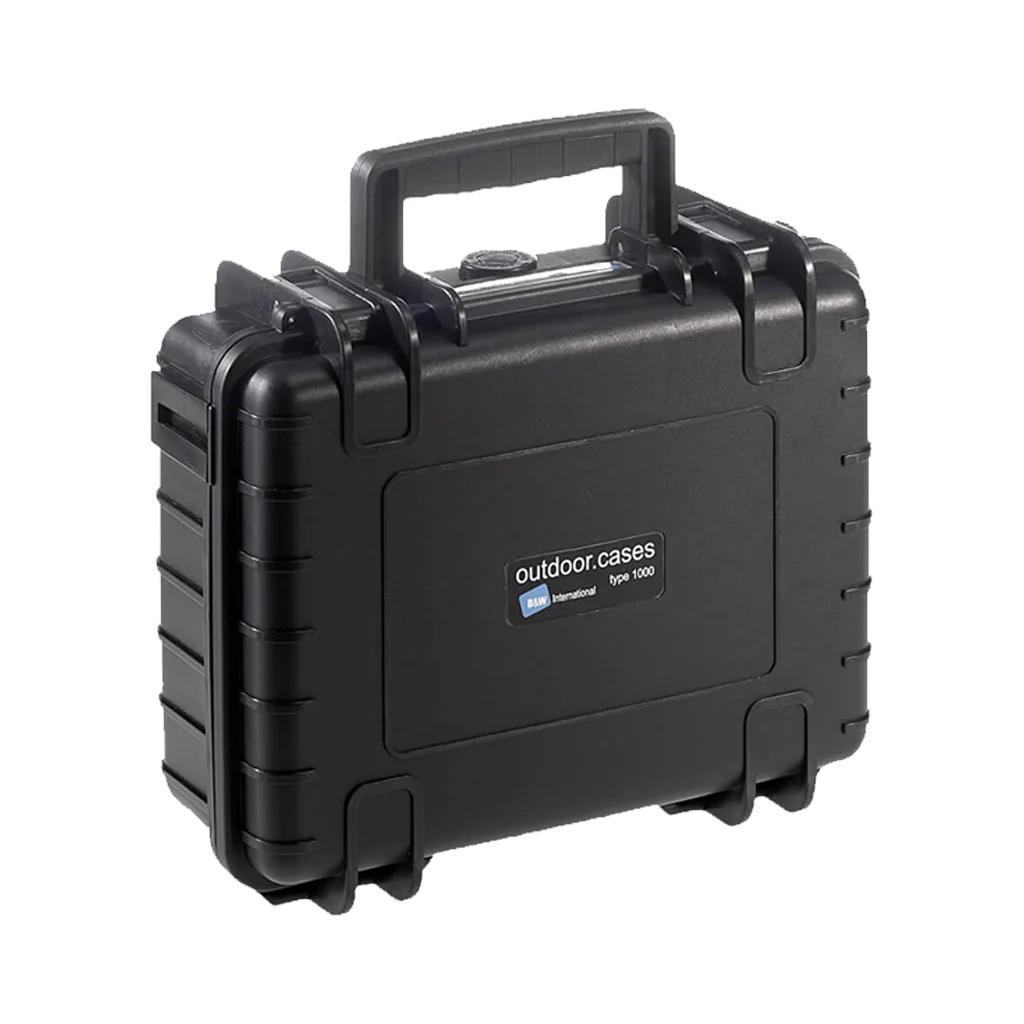 B&W INTERNATIONAL O/D CASE TYPE 1000 W/DIVIDERS - BLACK Camera tek