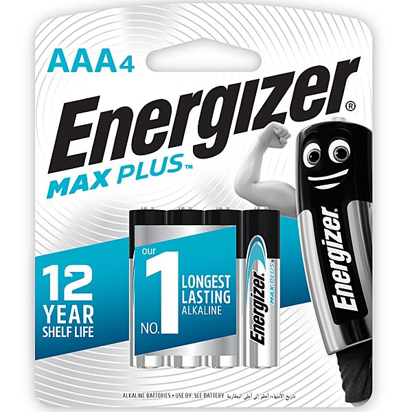 ENERGIZER MAX PLUS AAA ALKALINE 4 PACK
