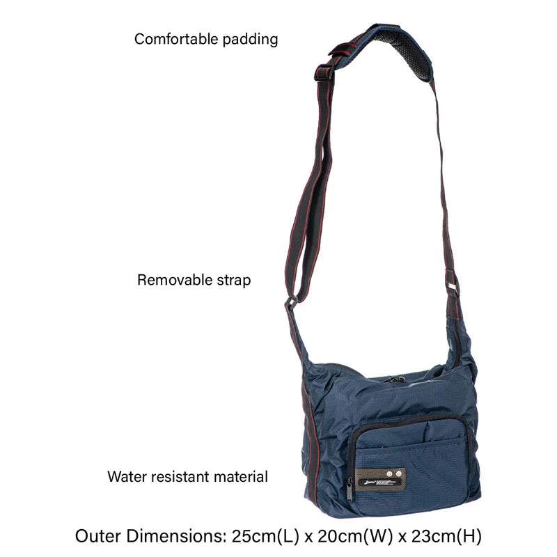 JENOVA MILANO CAMERA SLING BAG (LARGE) - BLUE