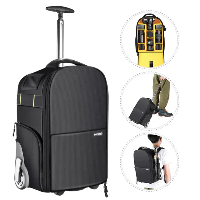 NEEWER 2-IN-1 TROLLEY WHEELED CAMERA BACKPACK