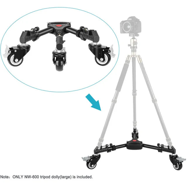 NEEWER NW-600 PRO PHOTOGRAPHY TRIPOD DOLLY FOR TRIPODS & LIGHT STANDS