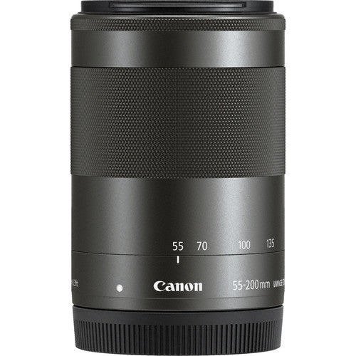Canon EF-M 55-200mm f/4.5-6.3 IS STM Lens (Black) Camera tek