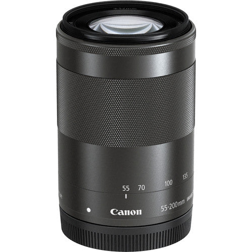 Canon EF-M 55-200mm f/4.5-6.3 IS STM Lens (Black) Camera tek