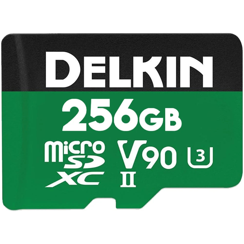 DELKIN DEVICES POWER 256GB UHS-II V90 MICRO SD Camera tek