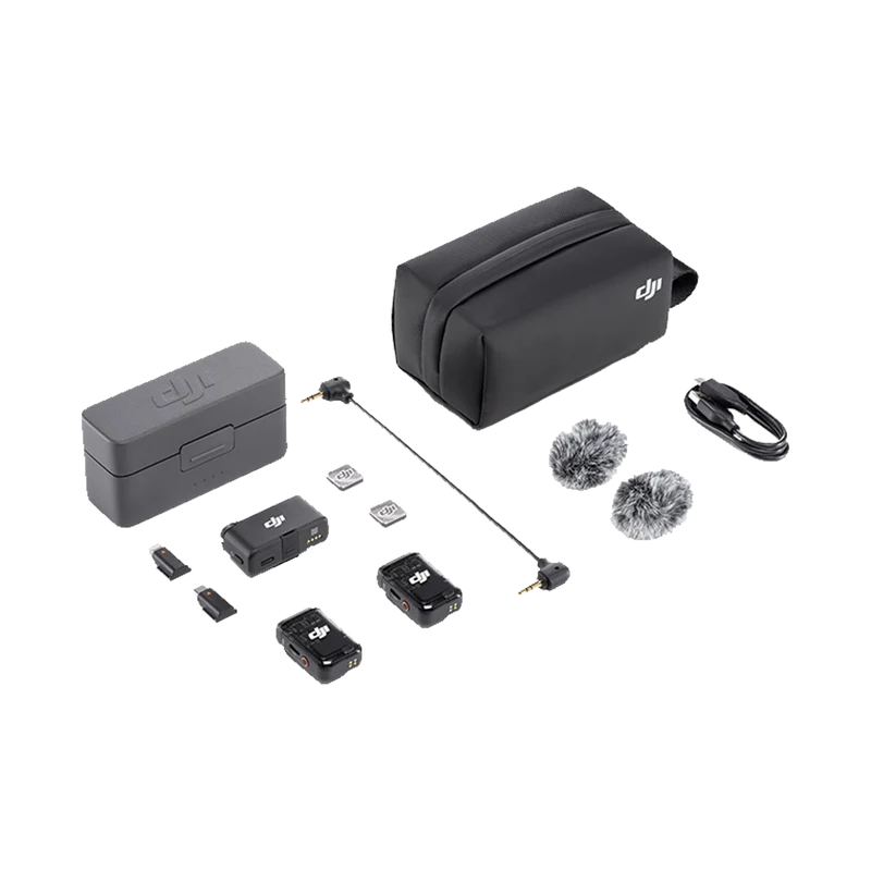 DJI Mic 2 2-Person Compact Digital Wireless Microphone Bundle