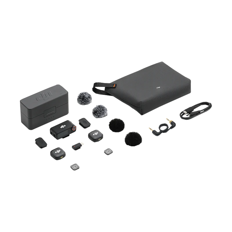 DJI Mic 3 2-Person Compact Digital Wireless Microphone System/Recorder for Camera and Smartphone (2.4 GHz)