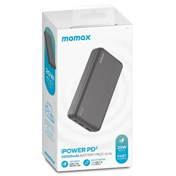 MOMAX IP78 IPOWER PD 2 EXTERNAL BATTERY PACK 20000 Camera tek