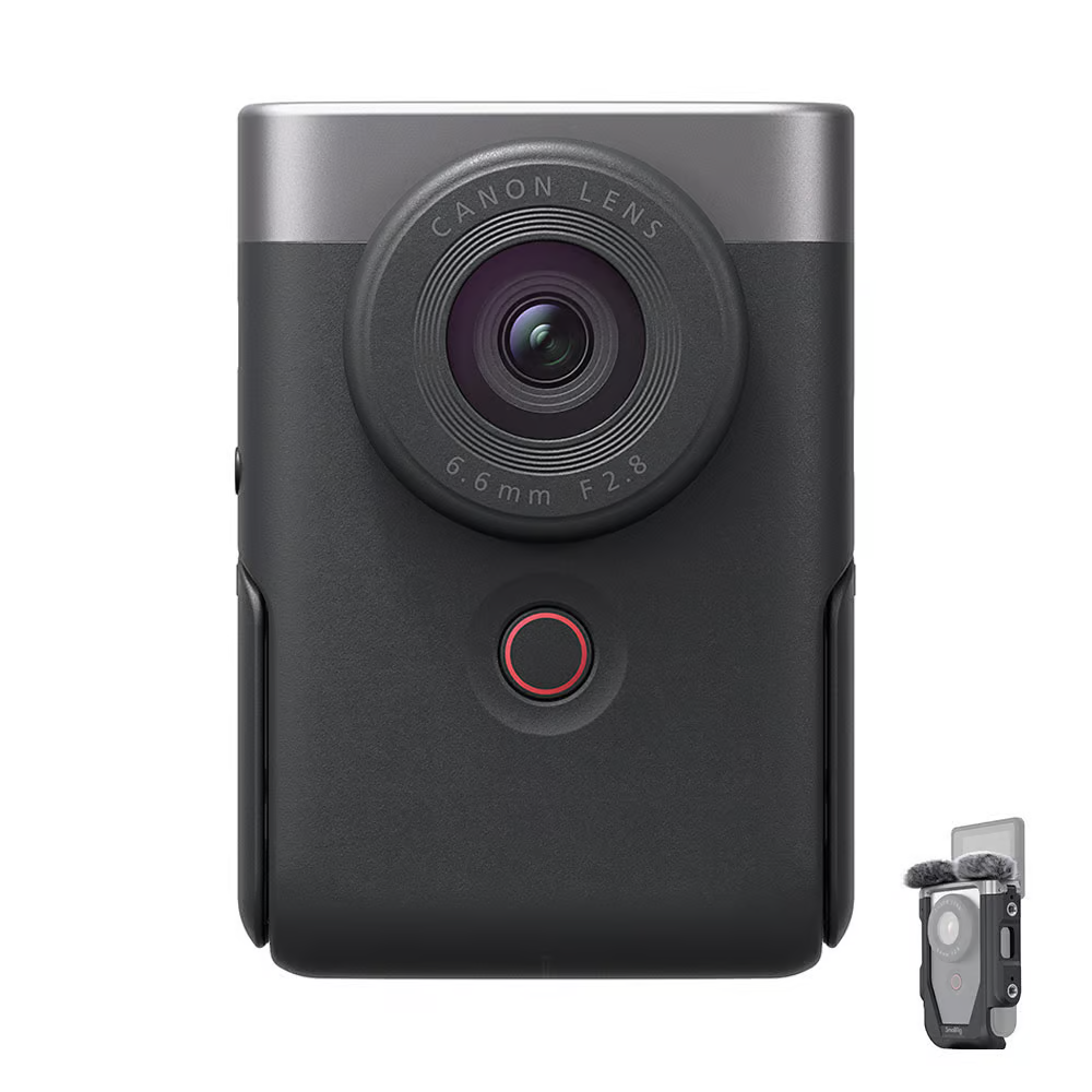Canon PowerShot V10 Advanced Vlogging Kit (Silver) Camera tek