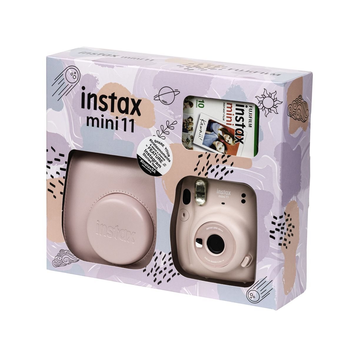FUJIFILM INSTAX MINI 11 Instant Film Camera Kit Pink Camera tek