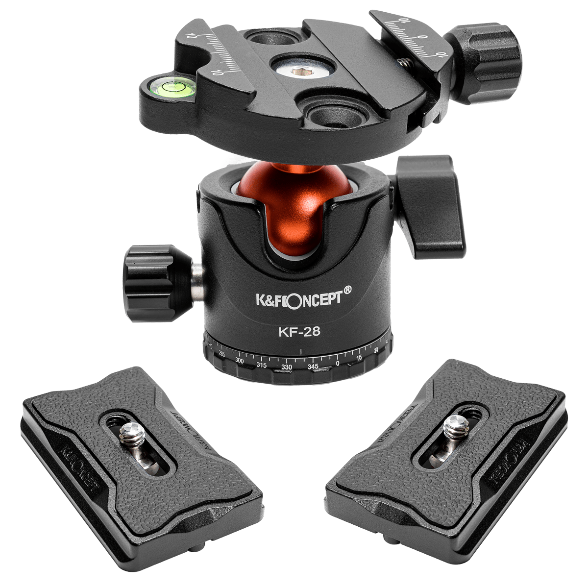 K&F CONCEPT 28MM BALL HEAD WITH 10KG LOAD CAPACITY X1 EXTRA QUICK RELEASE PLATE