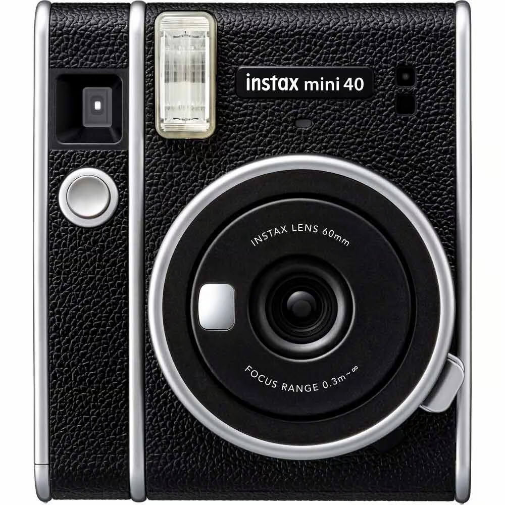 Fujifilm Instax Mini 40 Instant Film Camera (Black) Camera tek