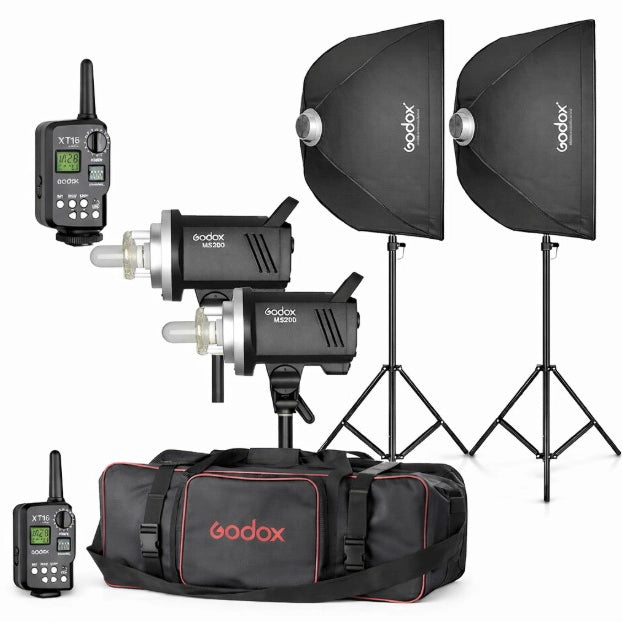 GODOX MS200 TWIN LIGHT STUDIO FLASH KIT Camera tek