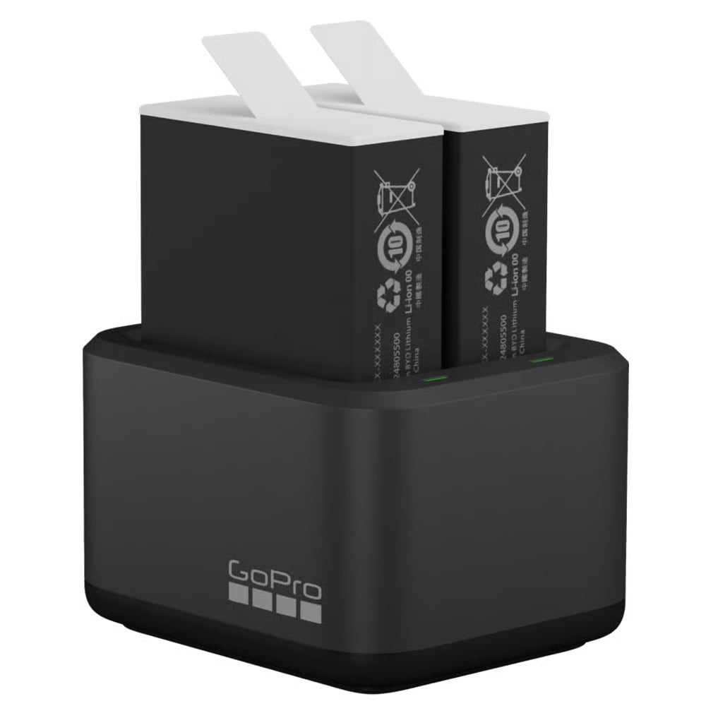 GOPRO ACC DUAL BATTERY CHARGER + BATTERIES FOR HERO10/11/12 ENDURO
