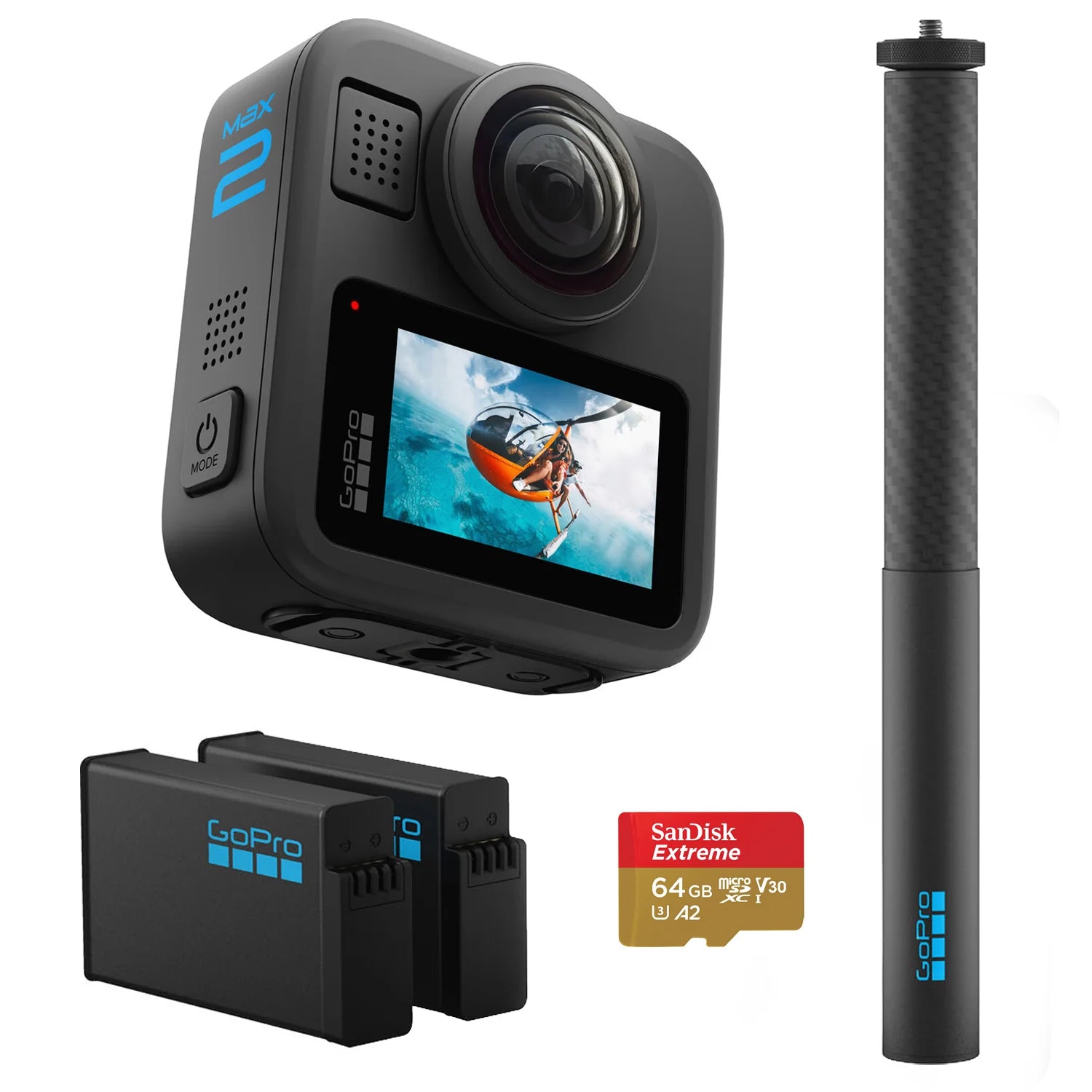 GOPRO MAX 2 ACTION CAMERA WITH ACCESSORY BUNDLE