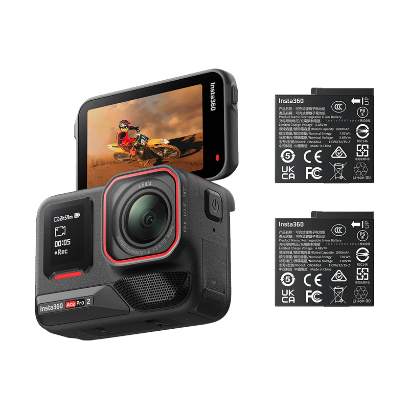 INSTA360 ACE PRO 2 DUAL BATTERY XPLORER BUNDLE - DARK GREY