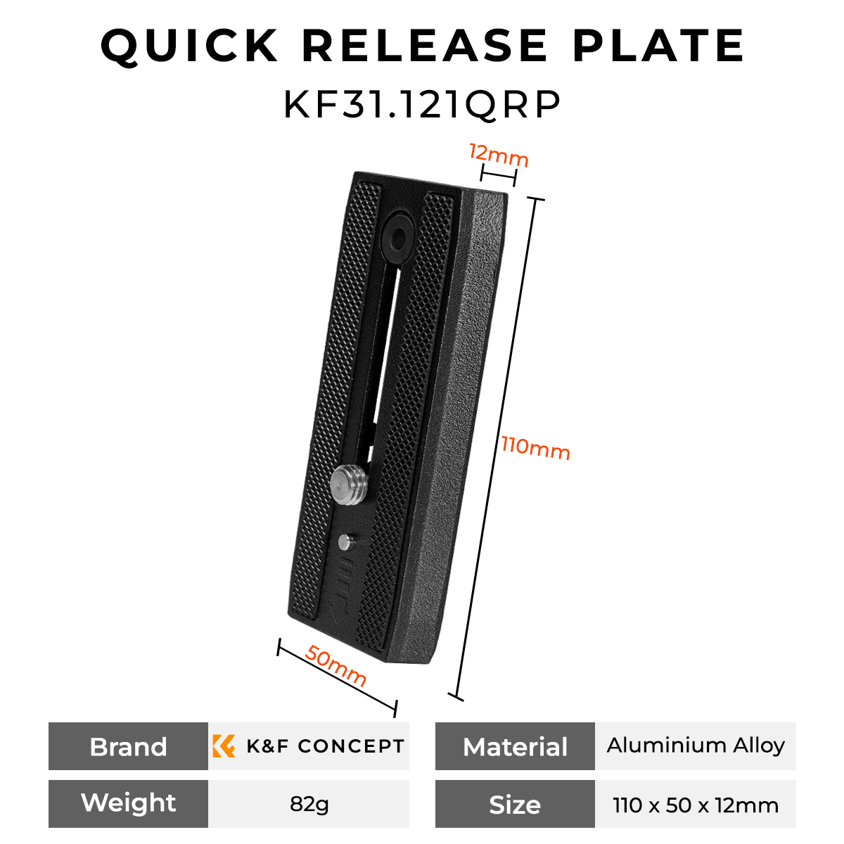 K&F CONCEPT QUICK RELEASE PLATE FOR KF09.121
