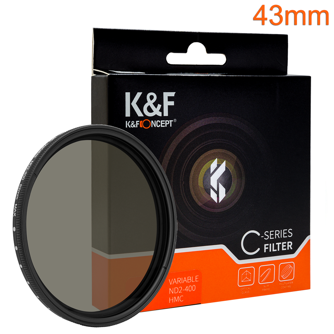 K&F CONCEPT VARIABLE ND2-400 HMC 43MM FILTER