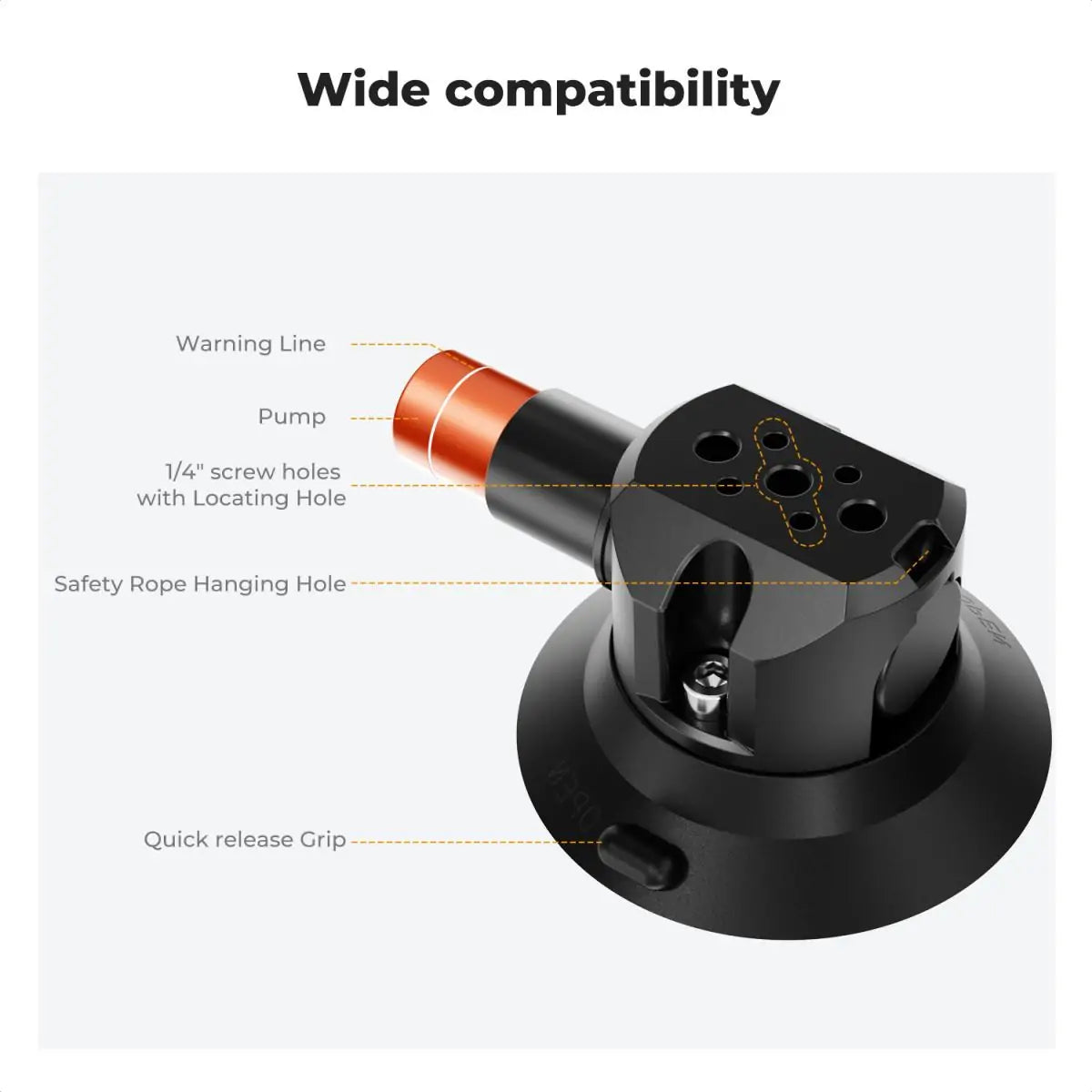 K&F 3" SUCTION MOUNT WITH MAGIC ARM, PHONE & ACTION CAM MOUNT Camera tek