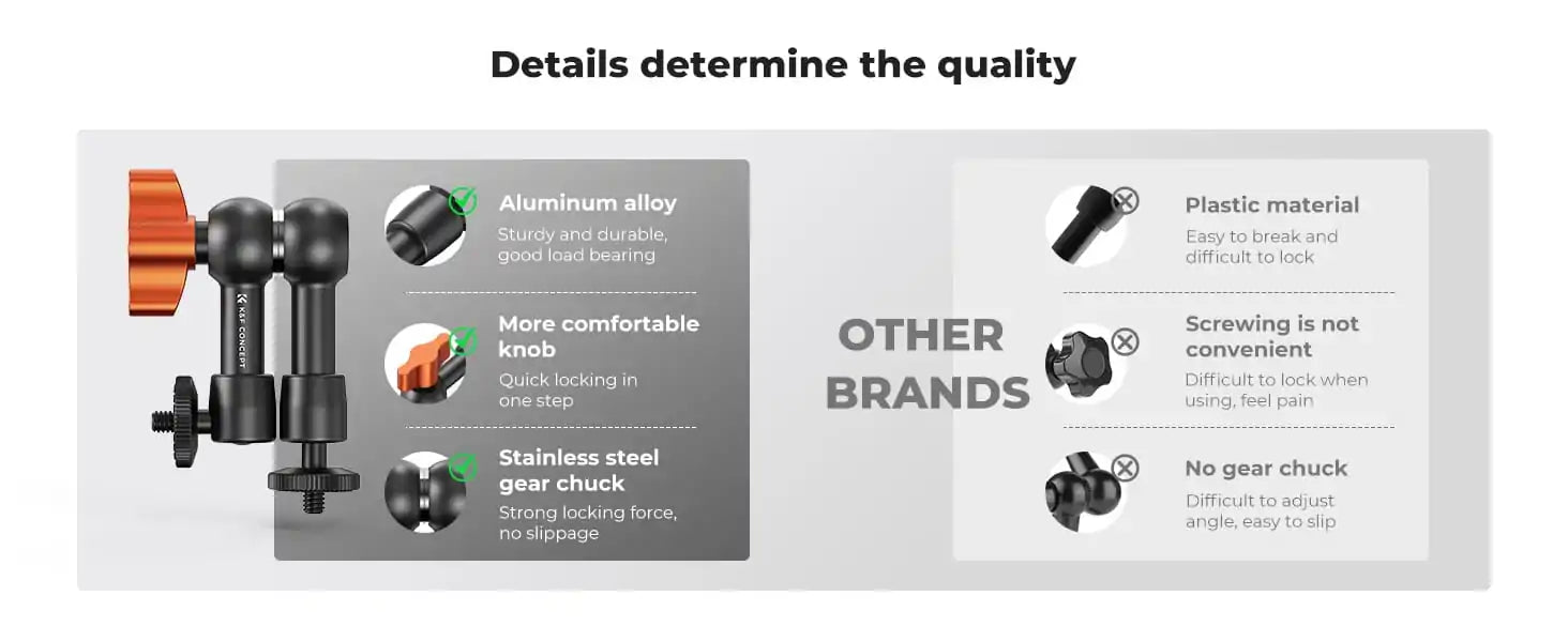 K&F MAGIC ARM 6 INCH WITH MINI CLAMP