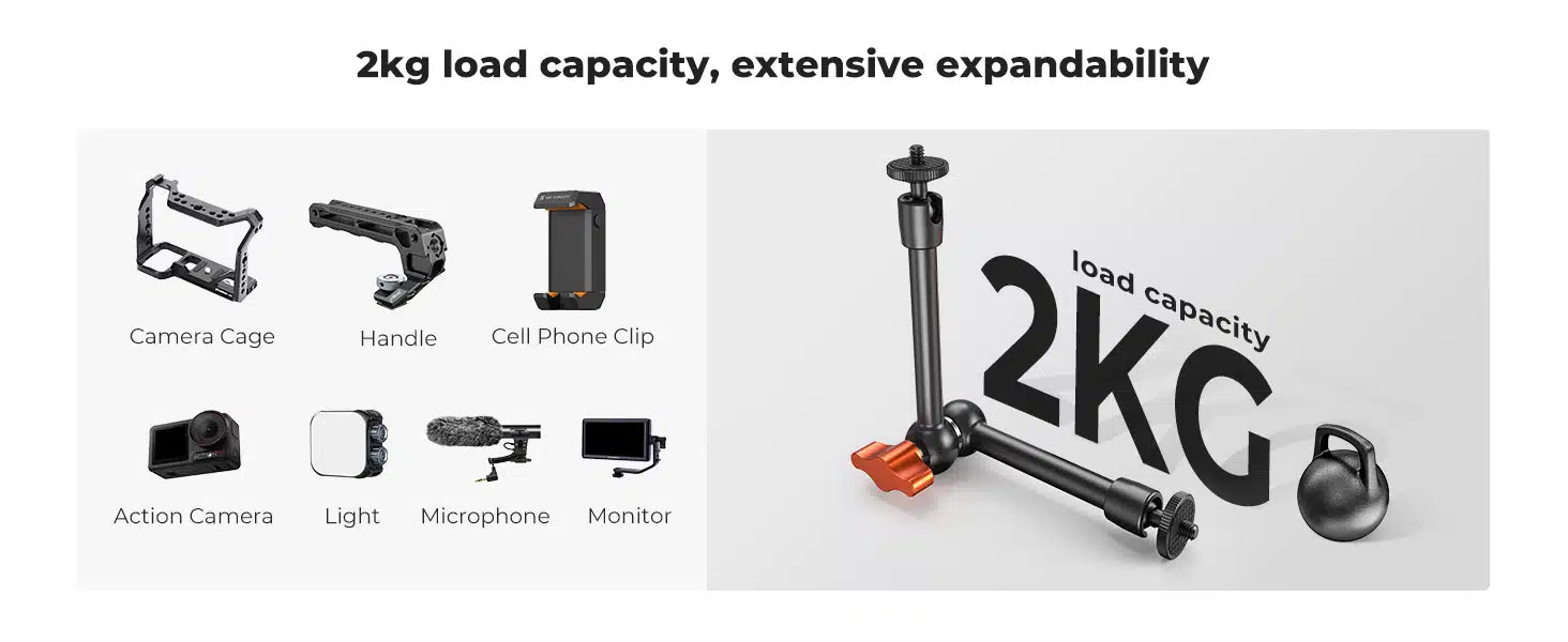 K&F MAGIC ARM 9.8 INCH WITH MINI CLAMP