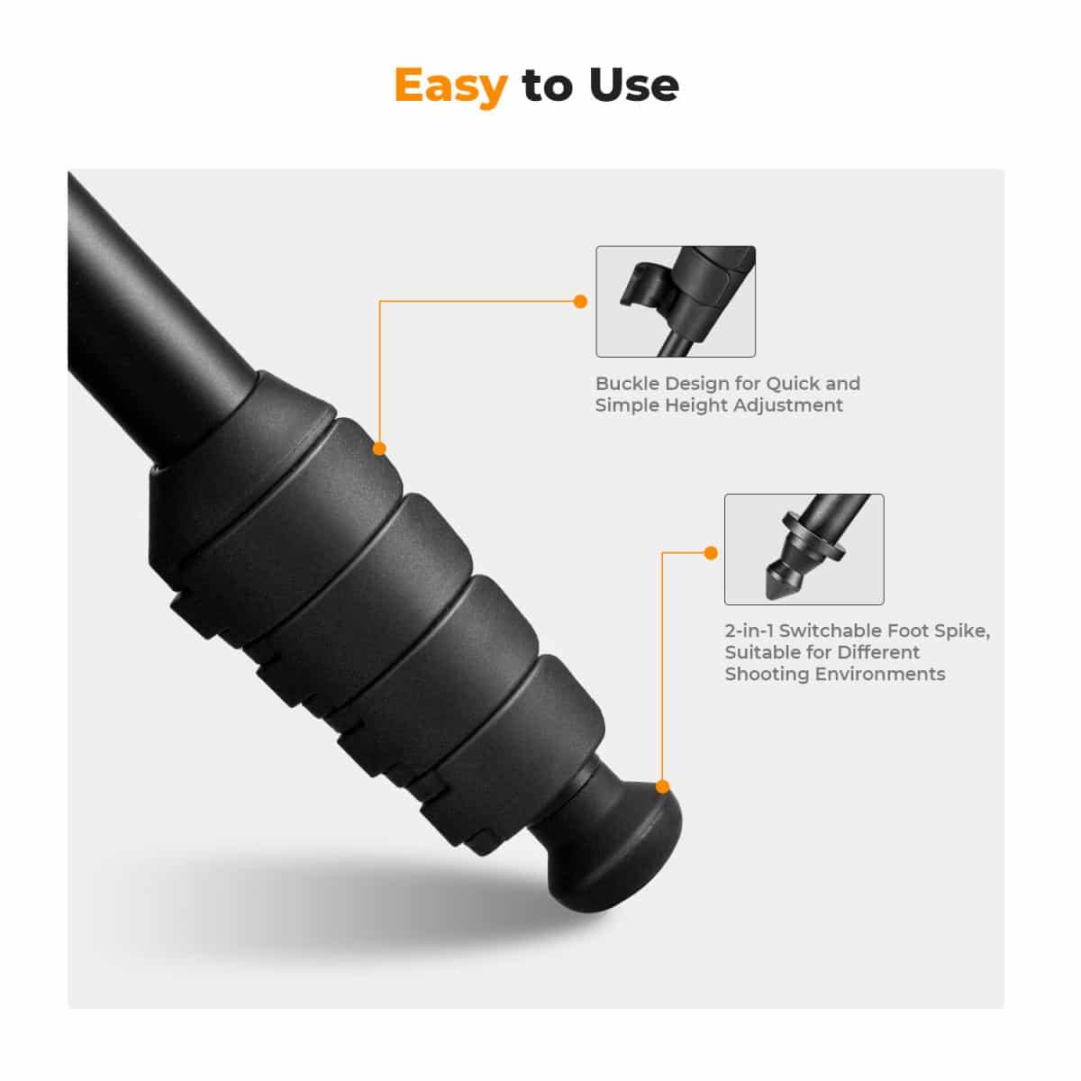 K&F CONCEPT CLASSIC MONOPOD STABILITY AND PORTABLE