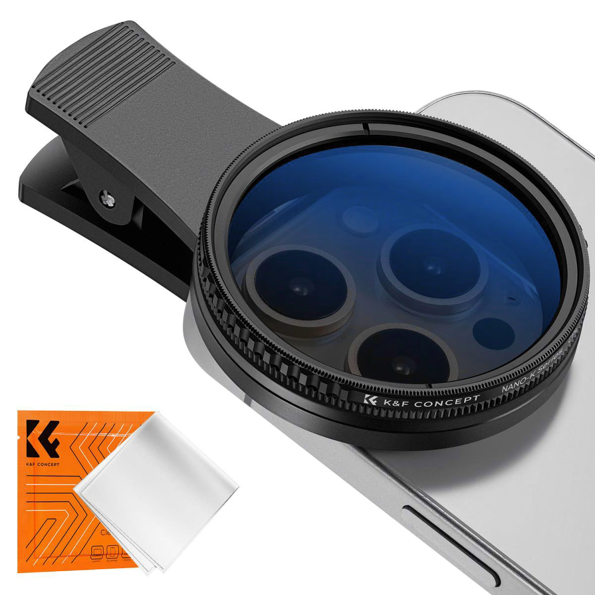 K&F CLIP-ON 52MM VARIABLE ND2-400 FILTER FOR ANY BRAND PHONE Camera tek