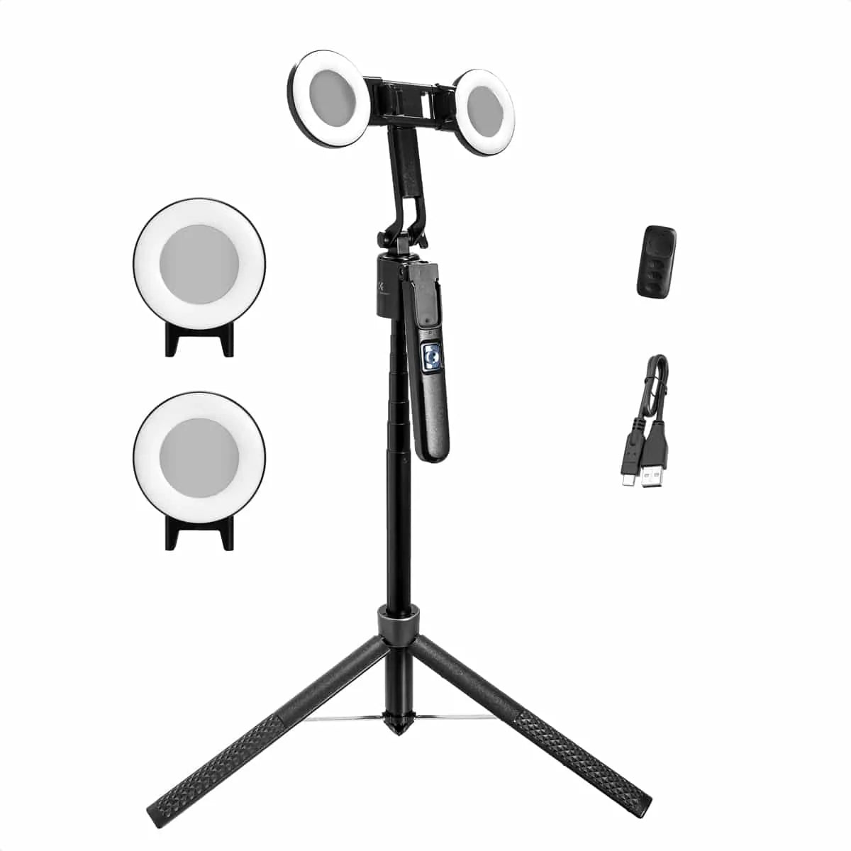 K&F FACE TRACKING SELFIE STICK WITH LEDS Camera tek