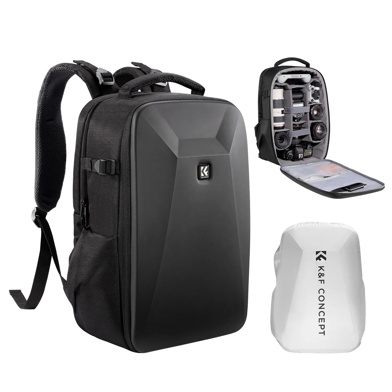 K&F HARDSHELL CAMERA BACKPACK WITH LAPTOP POUCH